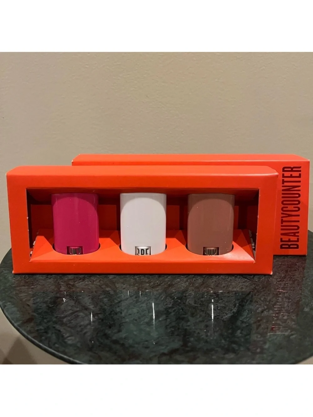 Beautycounter Clean Swipe Hyaluronic Lip Balm Trio Set 18 oz ea Nada Crush Daze
